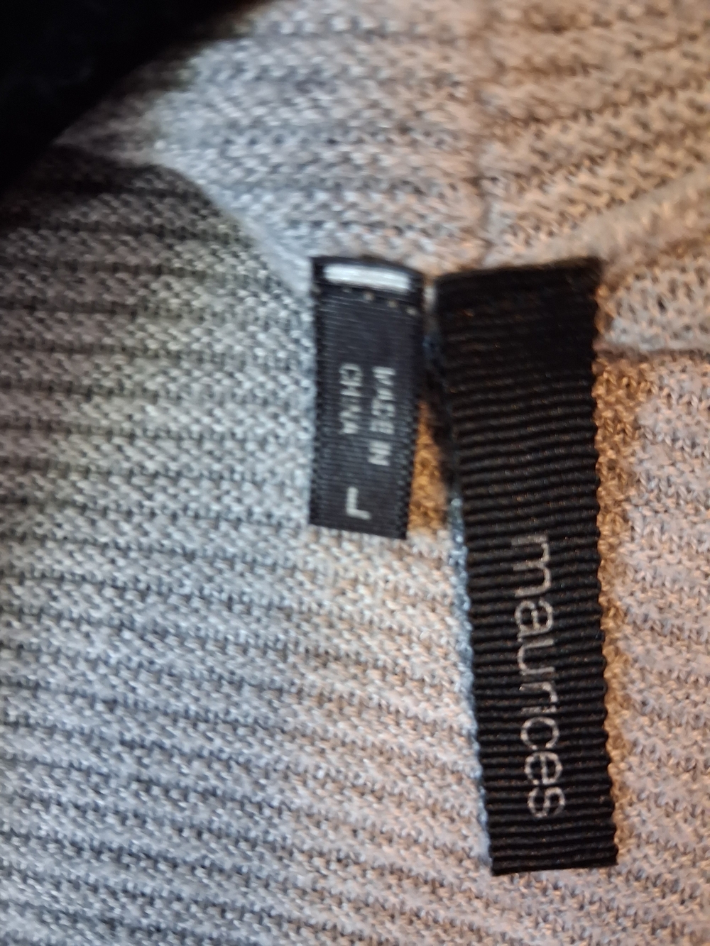 Maurices Sweater Women's Large Gray Open-Front Relaxed Cardigan - Picture 4 of 5